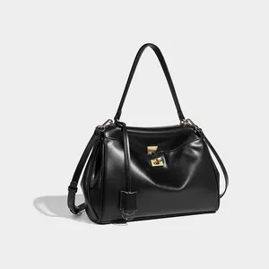 High-End Women's Large Capacity <b>Tote</b> Bag <b>Zip</b> Closure Autumn Winter Cross-Body Satchel With Polyester Tanjing - Product Image 1