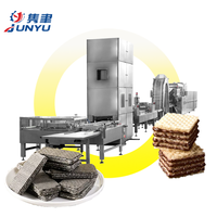 Ligne de production automatique de machines à gaufrettes, four à gaufrettes en acier inoxydable à gaz ou électrique, machine à sandwichs à la crème