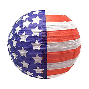 Cổ Điển 12 Inch Treo Giấy Đèn Lồng Yêu Nước Mô Hình Màu Đỏ Trắng Màu Xanh Cho <span class=keywords><strong>4th</strong></span> Tháng Tư 3 Pcs Sinh Nhật Đảng Trang Trí Nội Thất - Product Image 3