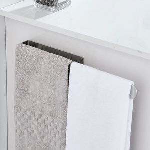 Nero bagno/armadio da cucina in acciaio inox senza perforazione carta igienica porta asciugamani adesivo adesivo - Product Image 3