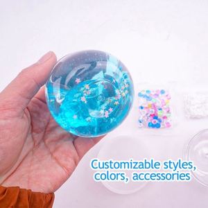 Slime de limpieza rosa Kawaii Galaxy Stitch, Charms para tienda, Barra a granel, Juguetes de apretar hechos a mano, Pegamento transparente para slime - Product Image 4