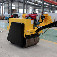 Rouleau compresseur vibratoire manuel pour piétons, rouleau compacteur à double tambour de 0,5 tonne, vente directe d'usine