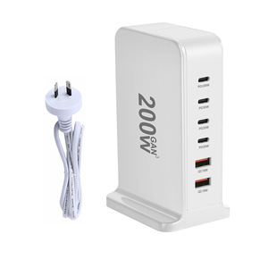 Adaptadores de Corriente Multifunción USB <span class=keywords><strong>Tipo</strong></span> <span class=keywords><strong>C</strong></span> 6 en 1 de 168W 200W PD 100W 30W 20W QC18W, Cargadores GaN de Carga Rápida para Teléfono Celular y Portátil - Product Image 3