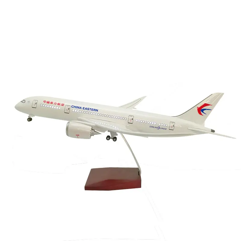 Boeing 787 China Eastern Airlines Spraakgestuurde Led Licht Simulatie Vliegtuig Model Passagiersvliegtuig Cadeau