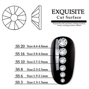CY 021 حجر الراين السائب بلون توباز كولورادو الفاتح من الكريستال الزجاجي الملون بظهر مسطح وبدون تثبيت حراري للبيع بالجملة للملابس - Product Image 4