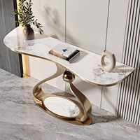 Meubles de salon modernes et luxueux Table d'entrée en marbre pour le hall d'entrée de l'hôtel