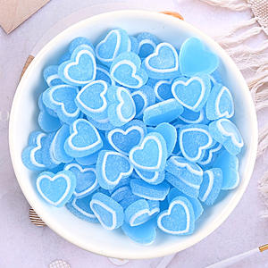 Nouveaux mini-cabochons plats en résine de caoutchouc en forme de cœur, mignons et de style dessin animé, pour scrapbooking, bricolage, accessoires de mariage, épingles à cheveux et artisanat - Product Image 4