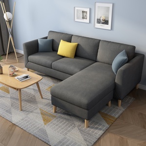 Juego de Sofás de Tela en Forma de L para el Hogar, Muebles de Lujo para Sala de Estar - Product Image 3