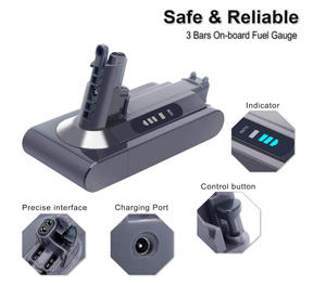 Batterie de remplacement 4000 mAh compatible avec l'aspirateur sans fil Dy Son <span class=keywords><strong>V10</strong></span> Animal/<span class=keywords><strong>Absolute</strong></span>/Fluffy/Motorhead - Product Image 2
