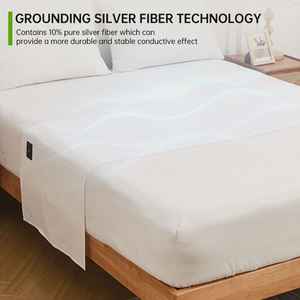 環境に優しい5%銀配合アースシート、静電気防止導電性、炎症軽減、家庭用アース接続ベッドシーツ - Product Image 2