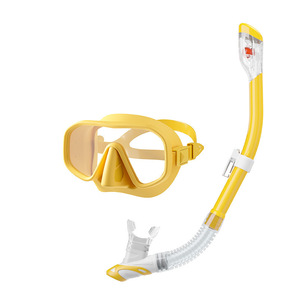 Masque de plongée et tuba, lentille unique, anti-buée, verre trempé, silicone liquide, universel, sports nautiques - Product Image 1
