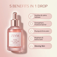 Sérum PDRN coréen 10000ppm ADN de saumon Peptide rose Peau de verre éclatante Apaisant Hydratant Anti-âge Sérum facial