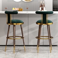 Tabouret de bar haut de gamme avec dossier, style nordique moderne et simple, pour la maison, le comptoir ou la cave à vin, design élégant