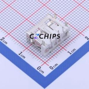 912-322A1013D10100 <b>USB</b> Connector Bent Lead Through Hole Connector Type-<b>A</b> <b>USB</b> <b>2.0</b> Female Right Angle Insert - Product Image 2