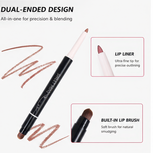 Lápiz Delineador de Labios Mineral 2 en 1 con Pincel, Larga Duración, Resistente al Agua, Maquillaje para Fiestas, Logotipo Personalizado - Product Image 3