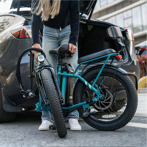 Vélo électrique pliable A04 pour femmes, batterie lithium 1000W, vitesse élevée 45KM/H, avec moteur à pneus larges pour adultes - Product Image 5