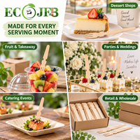 Fourchette à dessert jetable en bois de 117 mm, mini-fourchette en bois naturel pour gâteaux et dégustation de fruits, vente en gros, emballage personnalisé OEM, services alimentaires