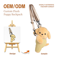 Sac à dos en peluche personnalisé pour chiot, sac mignon en forme d'animal en peluche, compagnon de voyage doux, cadeau pour adolescents et adultes