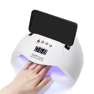 Lampu Kuku LED UV SUN X6 Max 2023 Baru Cepat Kering Lampu Kuku Tangan Non-hitam Salon Kuku dengan Sandaran Ponsel
