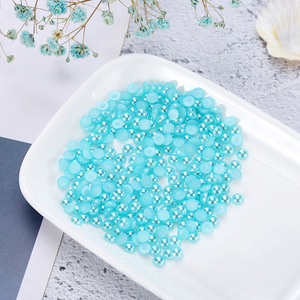 Perles demi-lune colorées imitation perle pour nail art, coques de téléphone, cadres photo, décorations DIY, perles en vrac - Product Image 3