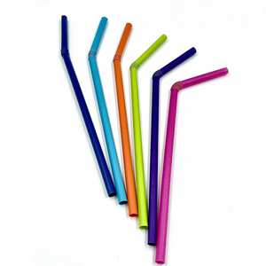 Pajitas Desechables de PLA Coloridas y Flexibles para Bebidas, Ideales para Fiestas - Product Image 4