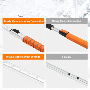 Pencuci Kaca Mobil Custom, Sikat Pembersih Salju dengan Kepala Putar 180 Derajat, Gagang Aluminium yang Dapat Diperpanjang - Product Image 5