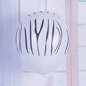 20 ballons imprimés animaux de la jungle 12 pouces, motifs tigre, léopard, zèbre, girafe, écologiques, pour anniversaire et remise de diplôme - Product Image 5