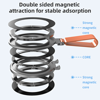 Nouveauté - Aimant triple face puissant à 360° °   Support de téléphone rotatif en alliage d'aluminium pour bureau et utilisation manuelle