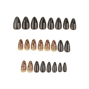 <span class=keywords><strong>Faux</strong></span> <span class=keywords><strong>ongles</strong></span> amande imprimé léopard marron, 24 pièces, réutilisables, à presser, pour femmes et filles, pour fêtes, mariages et usage quotidien - Product Image 4