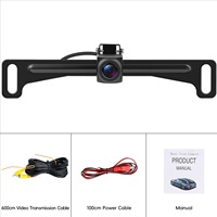 Caméra de recul AHD étanche pour plaque d'immatriculation de voiture, vision nocturne infrarouge HD, caméra de recul pour moniteur de stationnement de voiture
