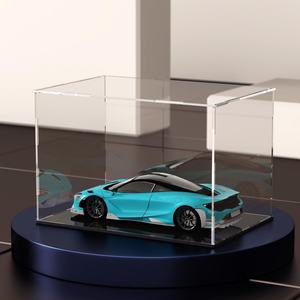Hot Sale Eco-Friendly Clear Acrylic <b>Display</b> <b>Case</b> Black Base Pre-Assembled for 1:24 Scale Model Cars Diecast Vehicles Car - Product Image 3