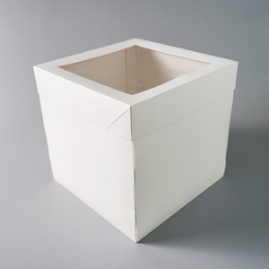 Wholesale Cardboard 10x10x8inch Tall <b>Clear</b> <b>Cake</b> <b>Box</b> With <b>Clear</b> Window for <b>Cake</b> - Product Image 1