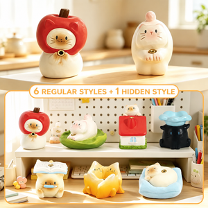 Caja Sorpresa de Resina con Figura de Gato Adorable, Porta Incienso, Decoración para el Hogar, Edición Especial - Product Image 1