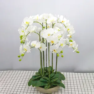 घर की सजावट के सामान कृत्रिम फूल आर्किड 100cm phalaenopsis ऑर्किड