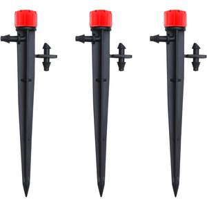 Aspersor de riego por goteo ajustable de ocho orificios para montaje en suelo, para riego de árboles frutales, 13 cm - Product Image 5