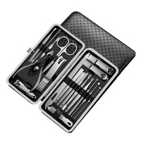 Ensemble de démarrage pour technicien professionnel des ongles, kit de manucure et pédicure de haute qualité en acier inoxydable de qualité A+, pour usage domestique et en salon, comprend tous les outils