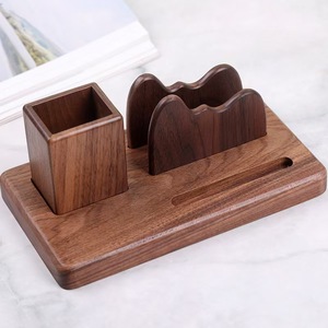 Wooden Multi Functional <b>Pen</b> Holder Desktop Office Stationery Business Card Holder Chinese Style Storage Ornament - Product Image 4