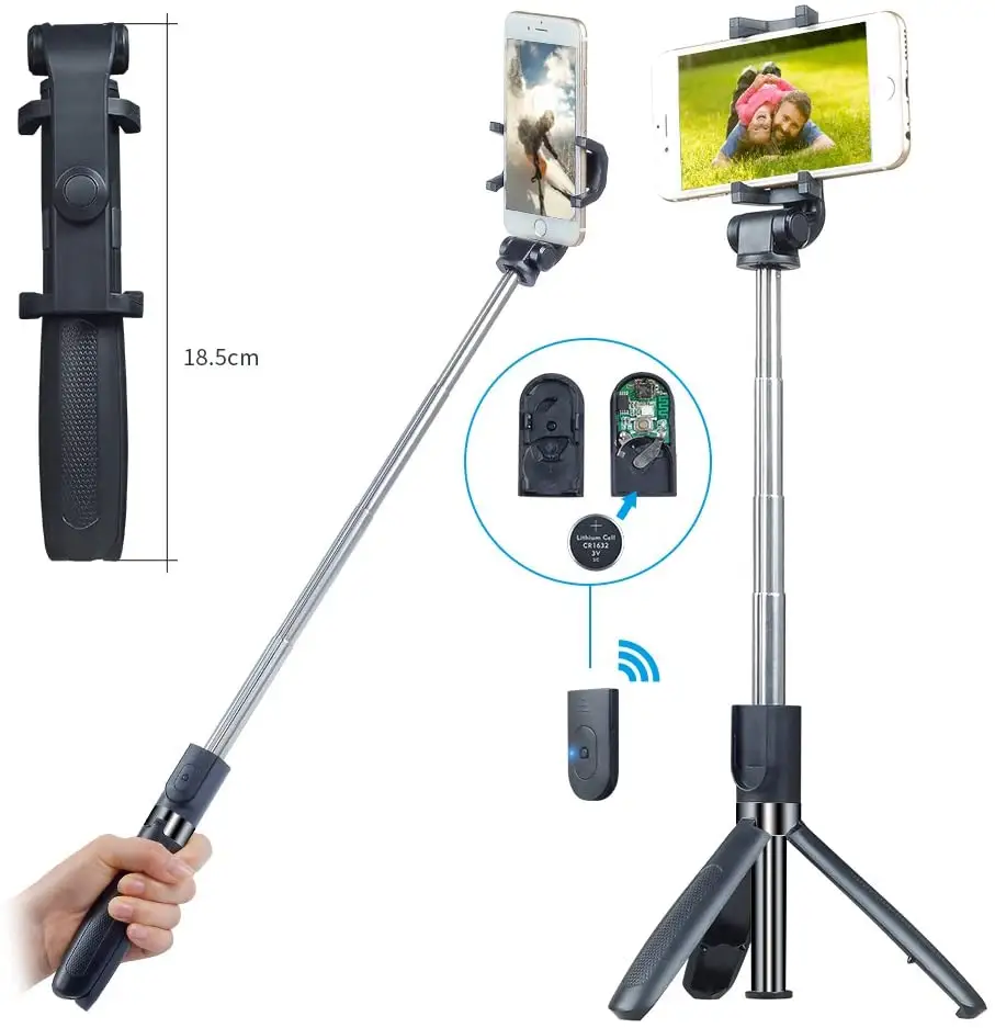 CYKE L01 3 In 1 Extendable Bluetooth Selfie Stick Tripod Stand Removable Wireless Remote Shutter Selfie Stick For Xiaomi Phone