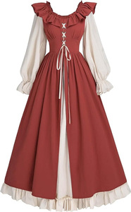 Robe médiévale pour <span class=keywords><strong>femme</strong></span>, costume de <span class=keywords><strong>pirate</strong></span> vintage, robe irlandaise pour la danse, les soirées et les bals - Product Image 2