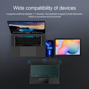 Commercio all'ingrosso della fabbrica custodia intelligente in pelle PU BT tastiera Wireless per Samsung <span class=keywords><strong>Galaxy</strong></span> Tab <span class=keywords><strong>S6</strong></span> <span class=keywords><strong>Lite</strong></span> 10.4 "SM-P610/P615 - Product Image 4
