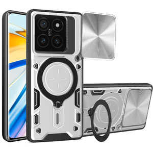 Coques de téléphone pour <span class=keywords><strong>Xiaomi</strong></span> 14T Pro, 14T 5G, 14 Ultra, 14 Pro, 13 Lite, 11T - Étui de protection blindé avec support et protection coulissante pour objectif d'appareil photo - Product Image 1