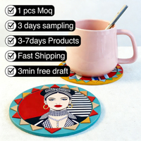 Sous-verre personnalisé en silicone pour voiture, sous-verre en PVC, sous-verre avec logo personnalisé, design mignon de chat, sous-verre lavable pour tasses, café, thé, boissons