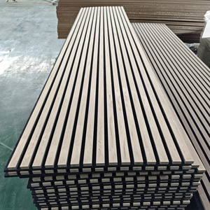Échantillon gratuit offert, panneaux muraux en bois massif avec isolation en <span class=keywords><strong>fibre</strong></span> de polyester, décoration murale, panneaux acoustiques intérieurs en bois - Product Image 4