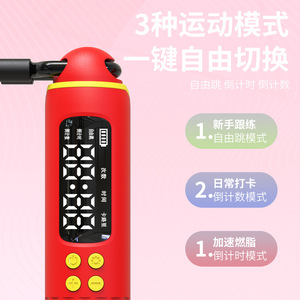 Smart Counting Jump Rope Rechargeable With <b>Weighted</b> <b>Ball</b> Cordless Electronic Fitness Equipment For Unisex Adults And Exercise - Product Image 3