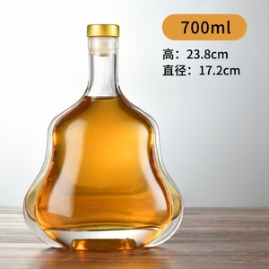 Glas trink flaschen 500ml Brandy Liquor Glasflasche Klarer Schraub verschluss Cork Luxury Custom ized für XO & Brandy <span class=keywords><strong>Gin</strong></span> - Product Image 2