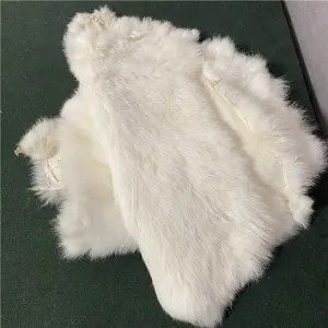 China Natural White Chinchilla Rex Rabbit Fur pelt