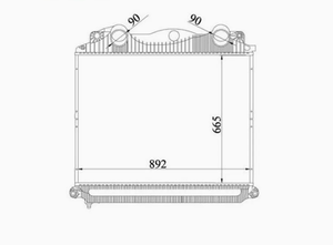 เครื่องทำความเย็นอะลูมิเนียมอินเตอร์คูลเลอร์รถบรรทุกสำหรับผู้ชาย tgx 480 <span class=keywords><strong>nissens</strong></span> 97034ใหม่81061300180 81061300198 81061300232 81061300216 - Product Image 6