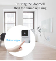 Sonnette Intelligente Sans Fil Tendance avec Vision Nocturne HD, Caméra WiFi à Commande à Distance, Interphone Vidéo de Sécurité Domestique