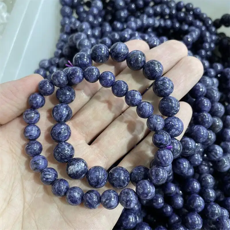 Wholesale Natural Quartz Stone Charoite Beads Crystal Beautiful Jewelry Charm Bracelet