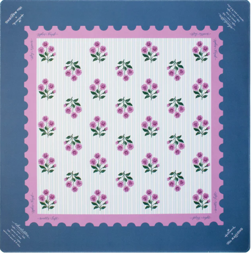 Blue mahjong mat